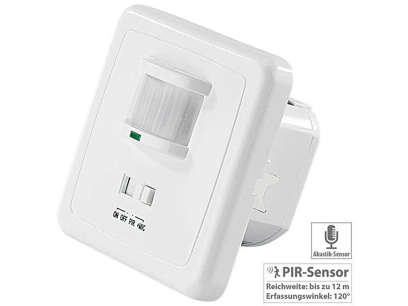 Revolt Akustikschalter:Automatischer Lichtschalter Mit PIR- Und Akustik-Sensor