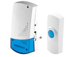 Infactory Klingel Mit Licht:Steckdosen-Funk-Klingel Mit Optischem Signal