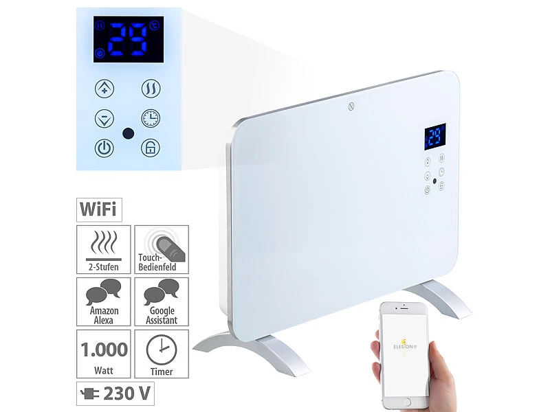 Sichler WiFi Heizung:Konvektor-Heizung Mit App, Für Amazon Alexa Versandrückläufer