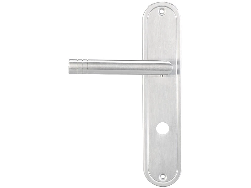 AGT Türgriff:Edelstahl-Türbeschlag-Set Für Bad & WC, 2 Klinken, Langschild-Garnitur - Image 5