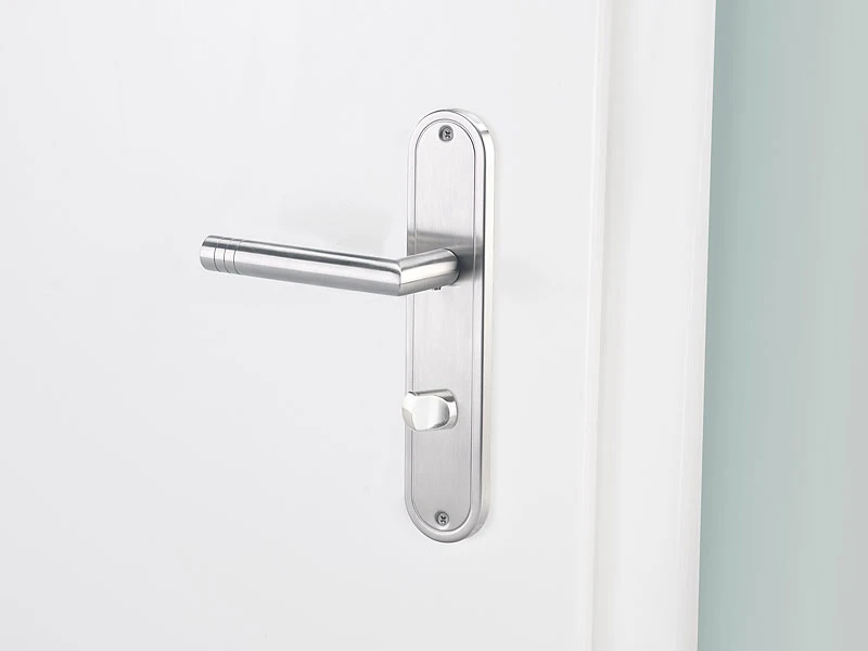 AGT Badezimmer-Türbeschläge:Edelstahl-Türbeschlag-Set Für Bad & WC, 2 Klinken, Versandrückläufer - Image 4