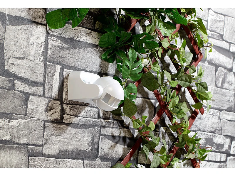 Revolt Bewegungsmelder Outdoor:2er-Set Vertikal Schwenkbare 180°-PIR-Bewegungsmelder, 230 V, IP44 - Image 2