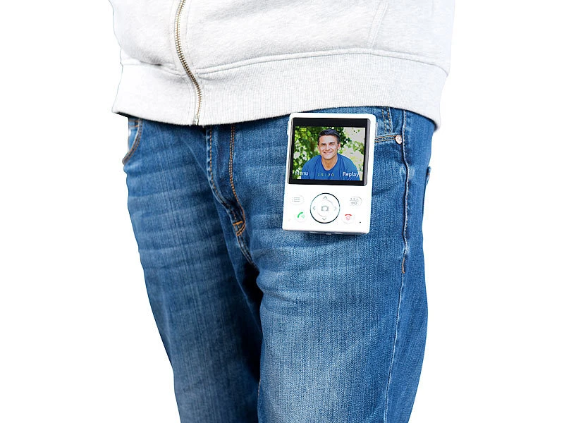 Somikon Türkamera:Funk-Türsprechanlage Mit Video-Übertragung; Türöffnungsfunktion; 135° - Image 7