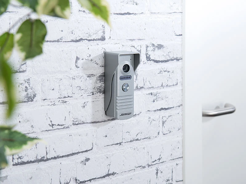 Somikon Video Klingel:Video-Türsprechanlage Mit Farbdisplay, LED-Licht & Türöffnungsfunktion - Image 5