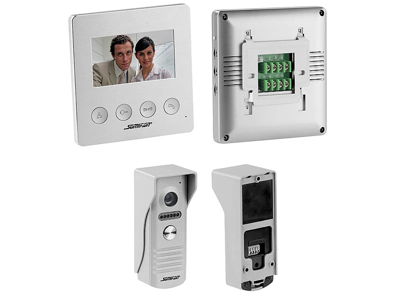 Somikon Video Türklingel:Video-Türsprechanlage Mit Farbdisplay, LED-Licht (Versandrückläufer) - Image 3