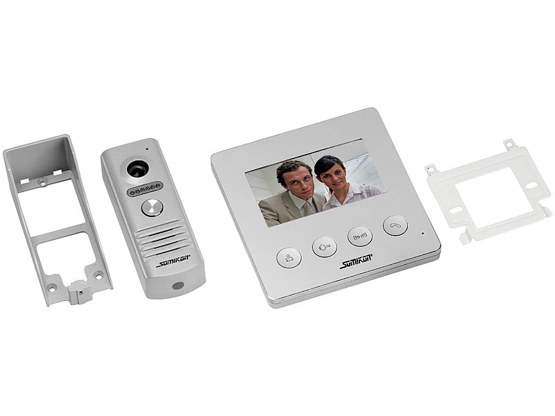 Somikon Video Klingel:Video-Türsprechanlage Mit Farbdisplay, LED-Licht & Türöffnungsfunktion - Image 7