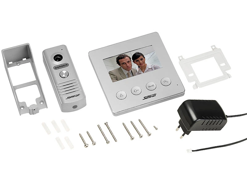 Somikon Video Klingel:Video-Türsprechanlage Mit Farbdisplay, LED-Licht & Türöffnungsfunktion - Image 4