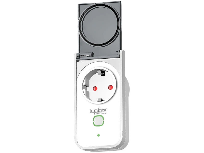 Luminea Home Control Smarte WLAN-Outdoor-Steckdose, Energiekostenmesser, App, IP44 - Image 2