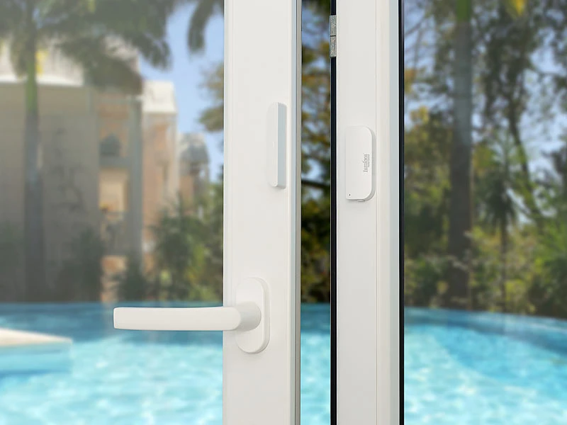 Luminea Home Control Türsensor:WLAN-Tür & Fensteralarm, Sicherung, Komp. Zu Alexa & Google Assistant - Image 6