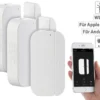 Luminea Türkontakte:3er-Set WiFi Tür & Fensteralarm, Alexa Und Google Assistant Komp.