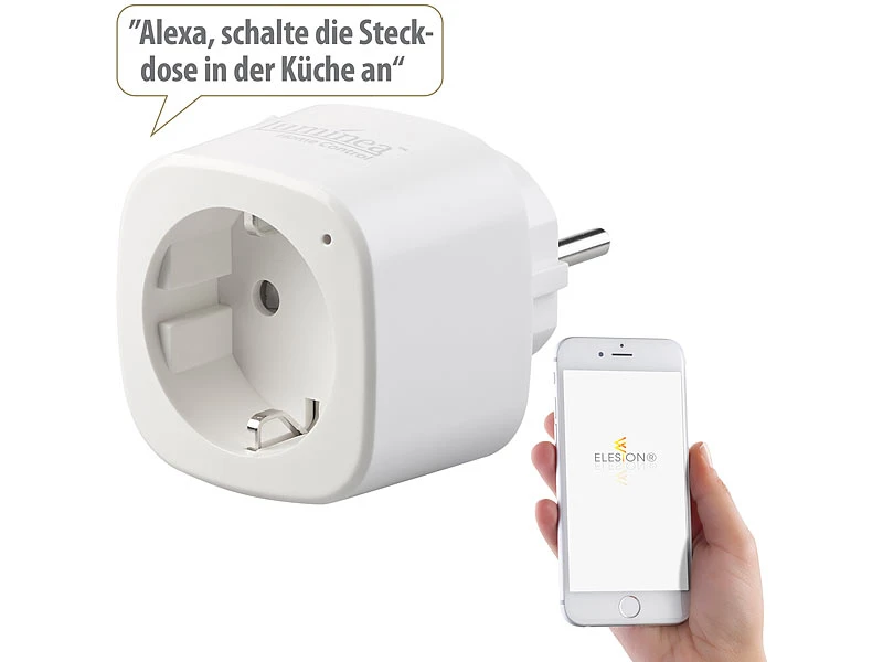Luminea Home Control Fensteralarm:Smarte Steuerung Für Abluft, Heizung, Licht, WLAN-Sensor & -Steckdose - Image 11