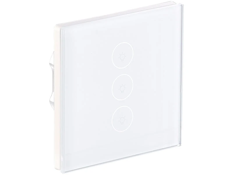Luminea Home Control Touch Wechselschalter:Touch-Dreifach-Lichtschalter, Komp. Zu Amazon Alexa & Google Assistant - Image 6
