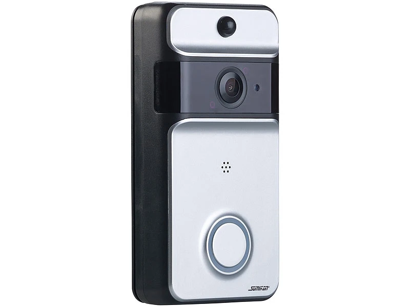 Somikon Türkamera WLAN:WLAN-Video-Türklingel Mit App, PIR-Sensor, Akku, IP53, Funk-Empfänger - Image 3