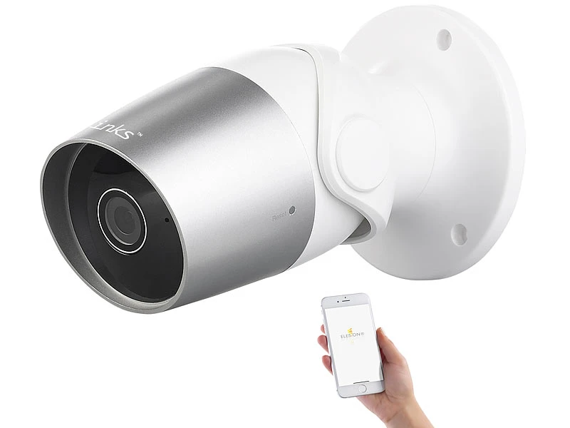 7links Alexa Überwachungskamera:Outdoor-IP-Überwachungskamera, Full HD, WLAN (Versandrückläufer) - Image 3