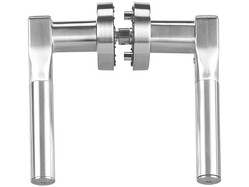 VisorTech Elektronischer Türgriff:Sicherheits-Türbeschlag, Fingerprint-Scanner & Transponder, DIN Rechts - Image 9