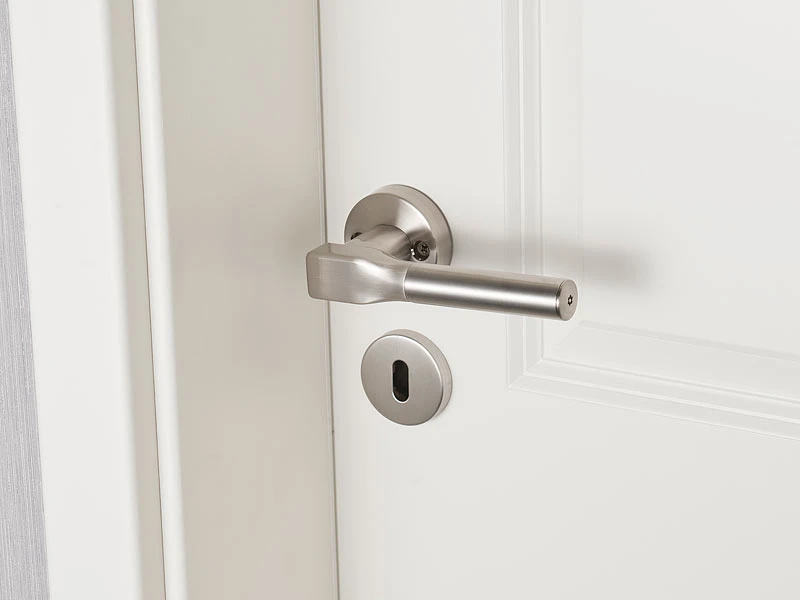 VisorTech Elektronischer Türgriff:Sicherheits-Türbeschlag, Fingerprint-Scanner & Transponder, DIN Rechts - Image 10