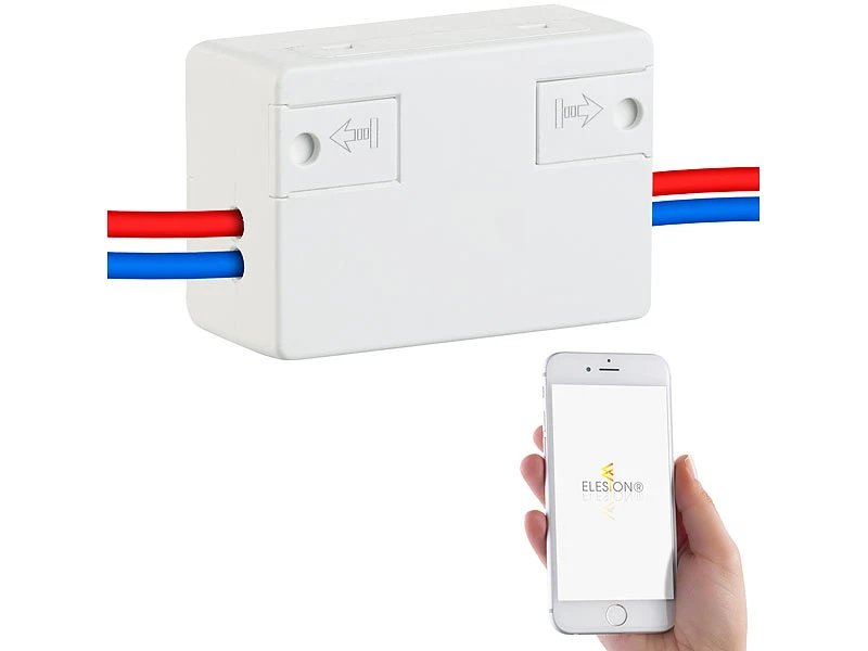 Luminea WLAN Schalter 230V:2er-Set WLAN-Schalter Für Licht, Für Amazon Alexa & Google Assistant - Image 2