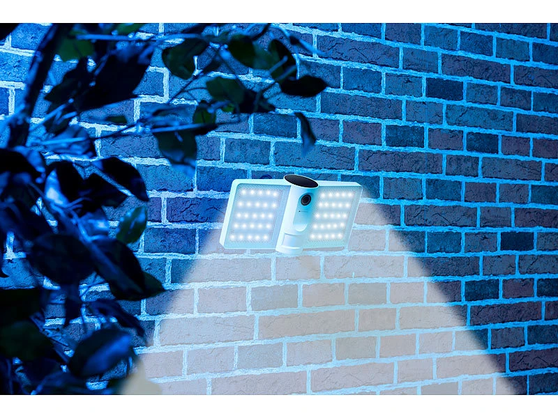 VisorTech IP-Cam:Full-HD-IP-Überwachungskamera, LED-Strahler, Versandrückläufer - Image 6