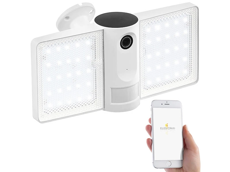 VisorTech IP-Cam:Full-HD-IP-Überwachungskamera, LED-Strahler, Versandrückläufer - Image 11