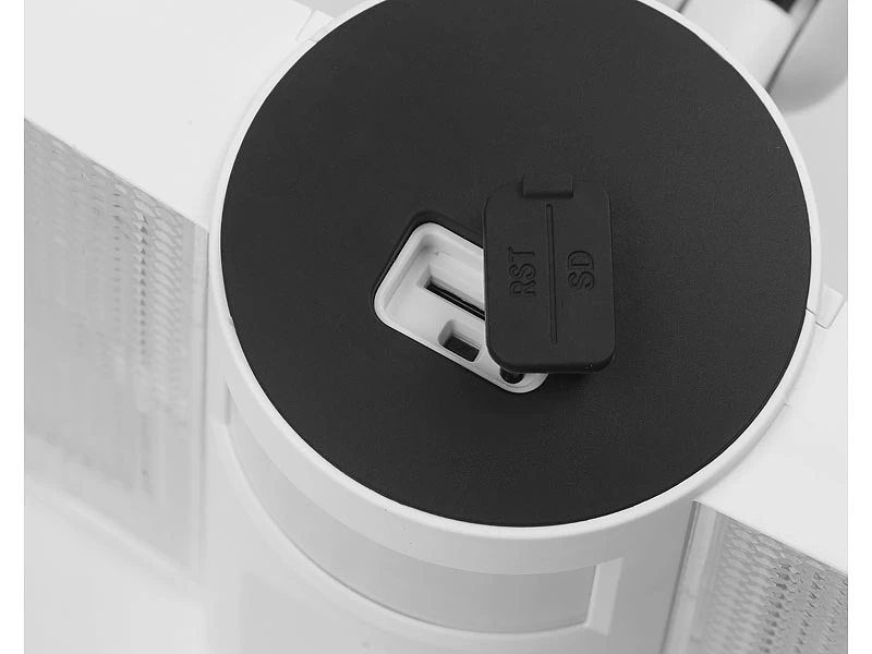 VisorTech IP-Cam:Full-HD-IP-Überwachungskamera, LED-Strahler, Versandrückläufer - Image 9