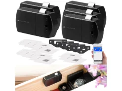 VisorTech Elektronisches Schloss:5er-Set Schubladen- & Schranktüren-Schloss Mit RFID-Schlüssel, BT, App