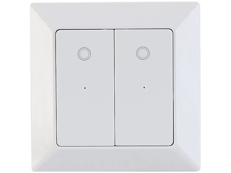 Luminea Home Control WLAN Taster:Doppel-Lichttaster Mit WLAN, App, Für Siri, Alexa & Google Assistant - Image 5