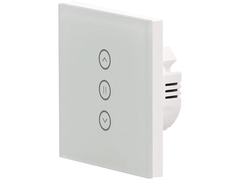 Luminea Home Control WiFi Rolladenschalter:2er-Set Rollladen-Touch-Unterputz-Steuerung, App & Sprachsteuerung - Image 4