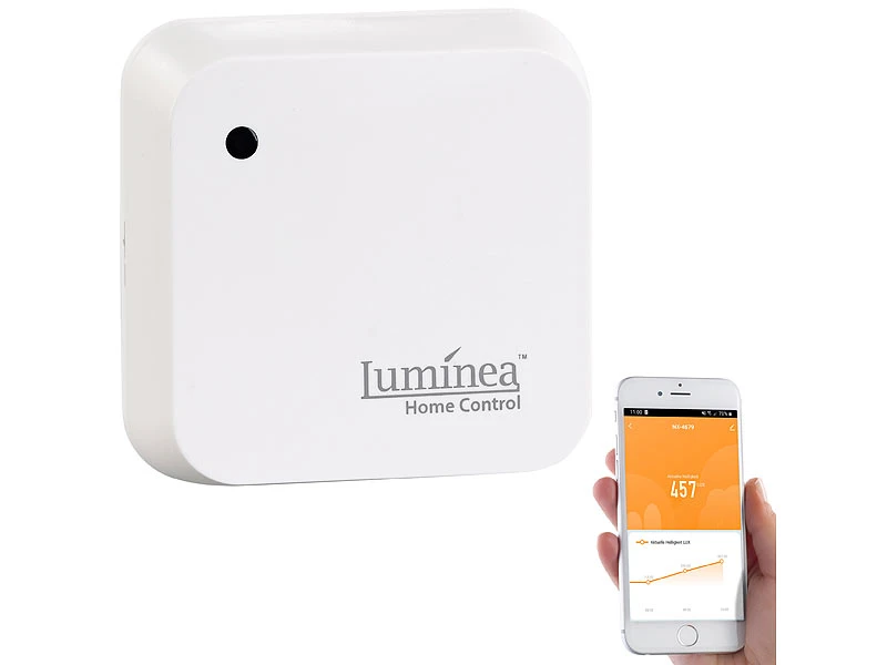Luminea Home Control Dämmerungsschalter:Wetterfester WLAN-Licht- & Dämmerungs-Sensor Mit App, IP55 - Image 3
