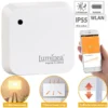 Luminea Home Control Dämmerungsschalter:Wetterfester WLAN-Licht- & Dämmerungs-Sensor Mit App, IP55