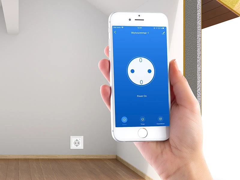 Luminea Home Control WLAN-Unterputz-Steckdose Mit App, Für Siri, Versandrückläufer - Image 6