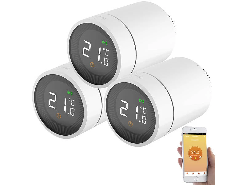 Revolt ZigBee Thermostat:3er-Set Smarte Heizkörperthermostate Mit App- Und Sprachsteuerung - Image 2
