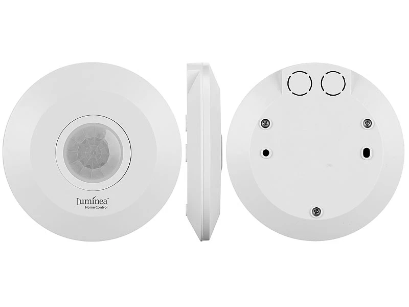 Luminea Home Control Bewegungsmelder Alexa:Extra-flacher WLAN-PIR-Bewegungsmelder Mit App, 360°, 230 Volt - Image 7