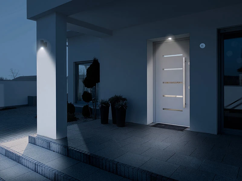 Luminea Home Control Bewegungsmelder Alexa:Extra-flacher WLAN-PIR-Bewegungsmelder Mit App, 360°, 230 Volt - Image 10