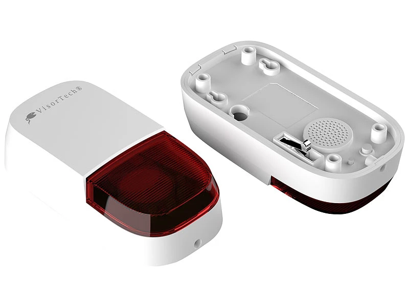 VisorTech PIR Bewegungsmelder:WLAN-Outdoor-Sirene Für ELESION,Akku, WLAN, 95 DB, PIR-Sensor, IP54 - Image 5