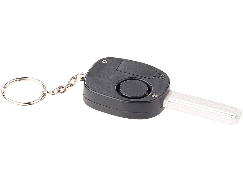VisorTech Schlüsselalarm:2er-Set Personenalarm Im Autoschlüssel-Design, 110-dB-Sirene, Kuli - Image 8