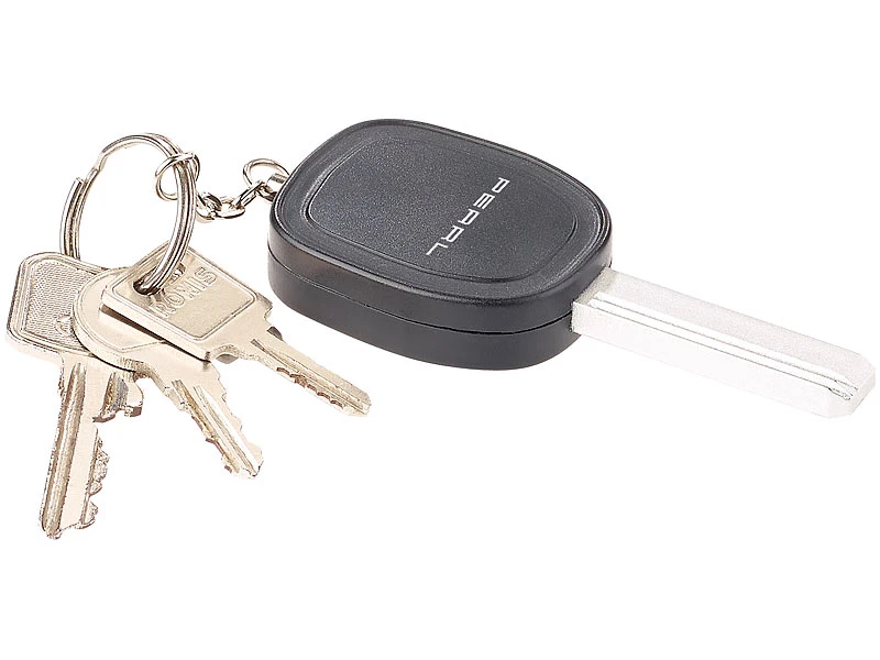 VisorTech Schlüsselalarm:2er-Set Personenalarm Im Autoschlüssel-Design, 110-dB-Sirene, Kuli - Image 9