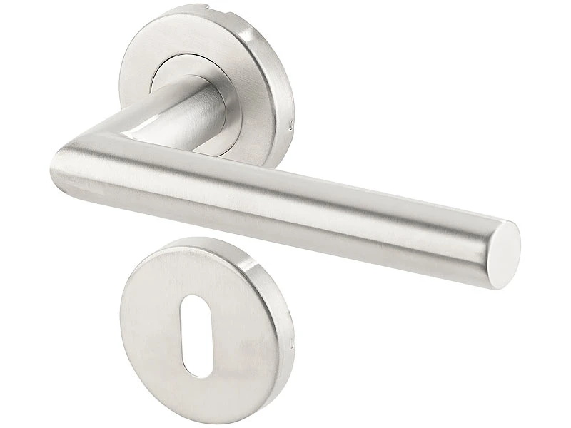 AGT Drückergarnitur:Edelstahl-Türbeschlag-Set, 6 Zimmer-Türklinken, 2 Bad-Türklinken - Image 5