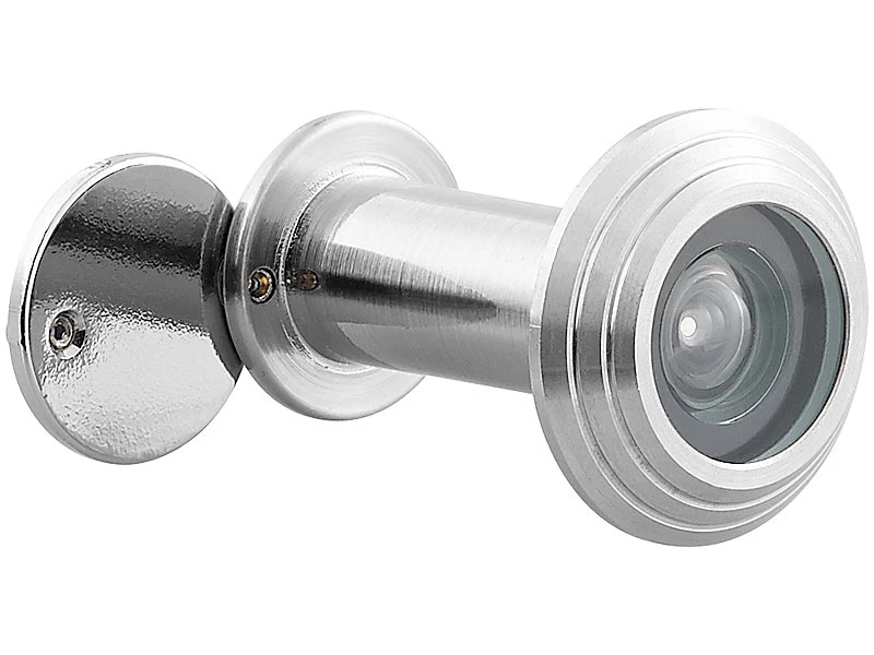 PEARL Türgucker:Türspion Mit Sichtschutz, 160°, 36-60 Mm, Ø 14 Mm, Edelstahl Satiniert
