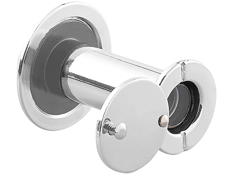PEARL Tür-Spione:Türspion Mit Sichtschutz, 160°, 36-60 Mm, Ø 14 Mm, Edelstahl Verchromt - Image 4