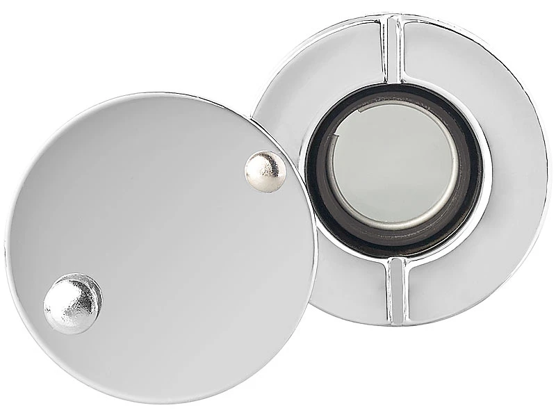 PEARL Tür-Spione:Türspion Mit Sichtschutz, 160°, 36-60 Mm, Ø 14 Mm, Edelstahl Verchromt - Image 8