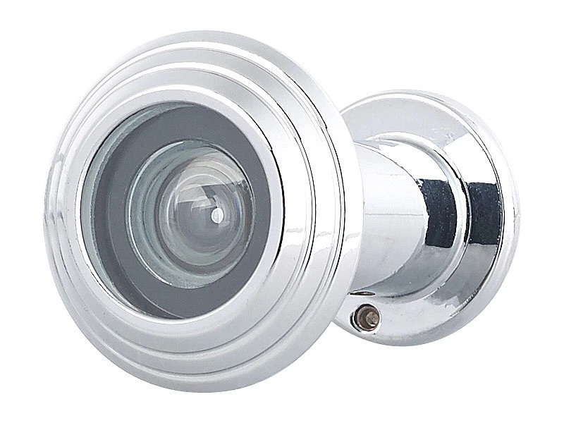 PEARL Tür-Spione:Türspion Mit Sichtschutz, 160°, 36-60 Mm, Ø 14 Mm, Edelstahl Verchromt - Image 2