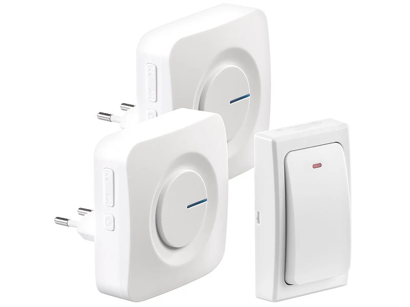 CASAcontrol Kinetische Klingel:Batterielose Funk-Türklingel, 2 Steckdosen-Empfänger, 36 Töne, IP44 - Image 2