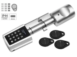 VisorTech Türschließzylinder:Elektronischer Tür-Schließzylinder Mit App, Transponder & Zahlencode