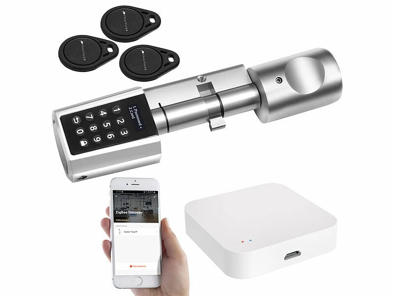 VisorTech ZigBee Schloss:Tür-Schließzylinder Mit Steuereinheit Für ZigBee Und Smart-Home-App - Image 2