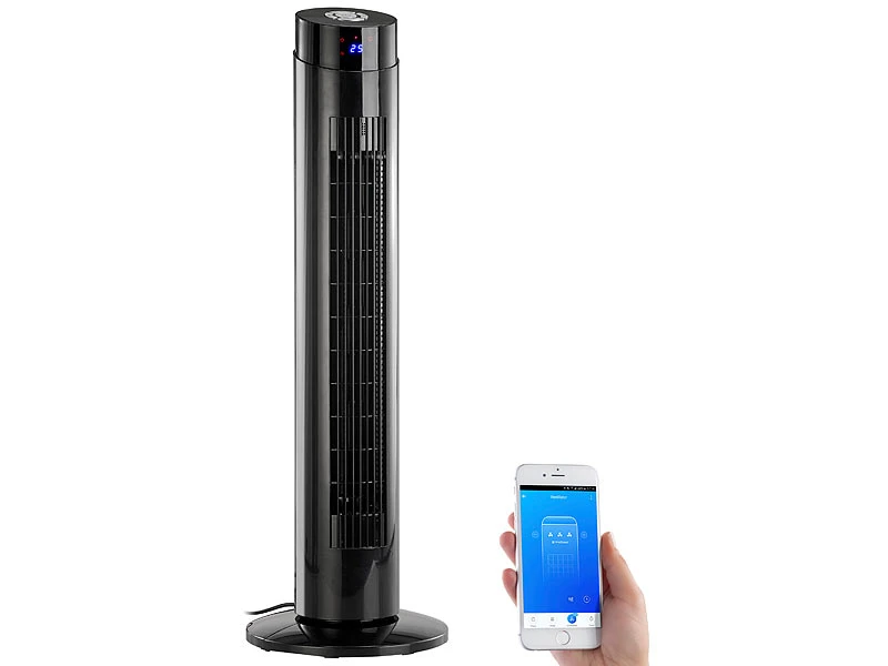 Sichler Turm-Lüfter-Ventilator:Turmventilator, Ionisator, WLAN & App, Siri, Versandrückläufer - Image 3
