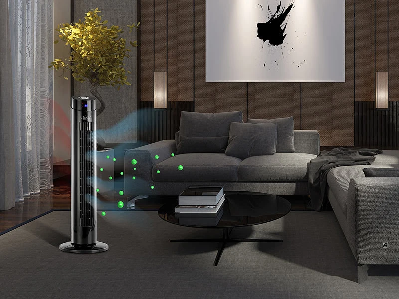 Sichler Turm-Lüfter-Ventilator:Turmventilator, Ionisator, WLAN & App, Siri, Versandrückläufer - Image 6