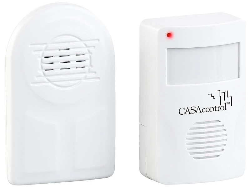 CASAcontrol Bewegungsmelder:Batterie-Funk-Durchgangsmelder, PIR-Bewegungssensor, Klingel-Funktion - Image 2