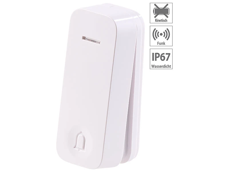 CASAcontrol Funk Türklingel:2 Steckdosen-Funkklingeln & Kinetischer Funk-Taster; 230-V-Steckdose - Image 5