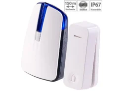 CASAcontrol Türklingel Mit Batterie:Batterie-Funkklingel Mit Kinetischem Funk-Taster, Licht & Ton