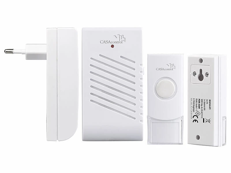 CASAcontrol Türklingel Ton:2 Steckdosen-Türklingeln, 1 Funk-Klingeltaster, 16 Klingeltöne, 50 M - Image 5
